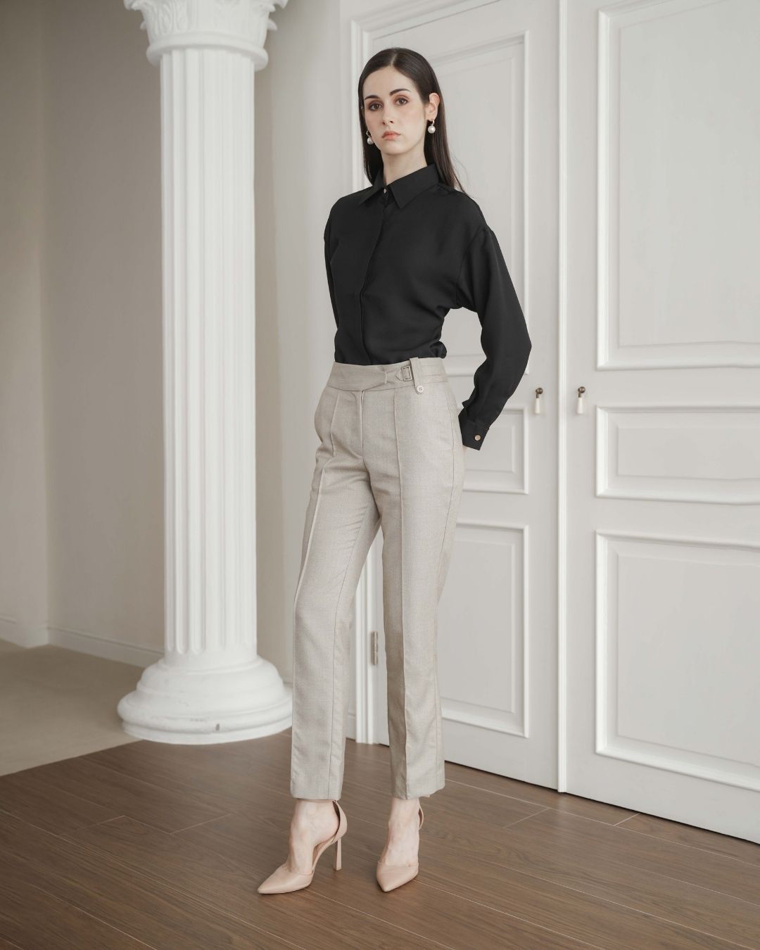 Caryn Buckle Waist Trousers