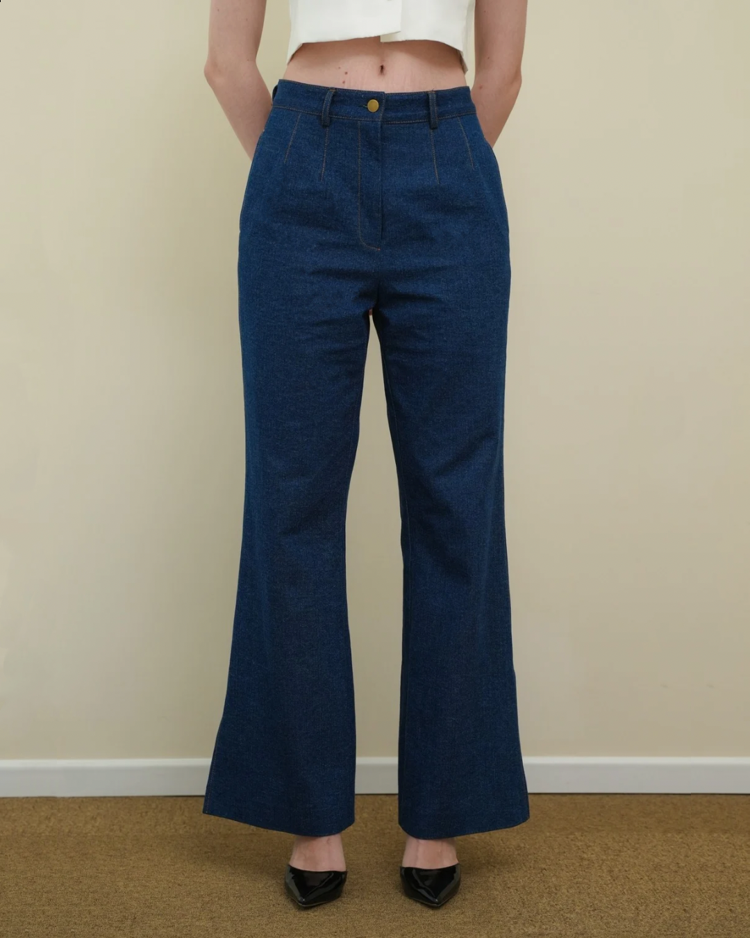 Fedra Slit Denim Trouser