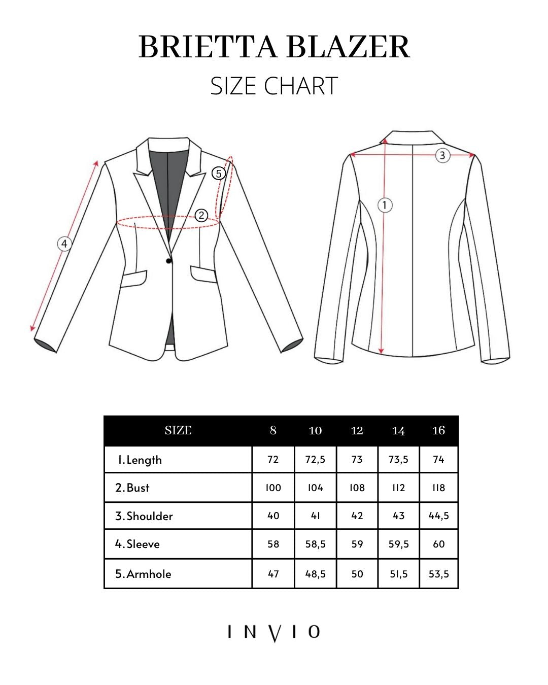 INVIO Brietta Button Convertible Sleeve Blazer | Jas Wanita - Amber Collection
