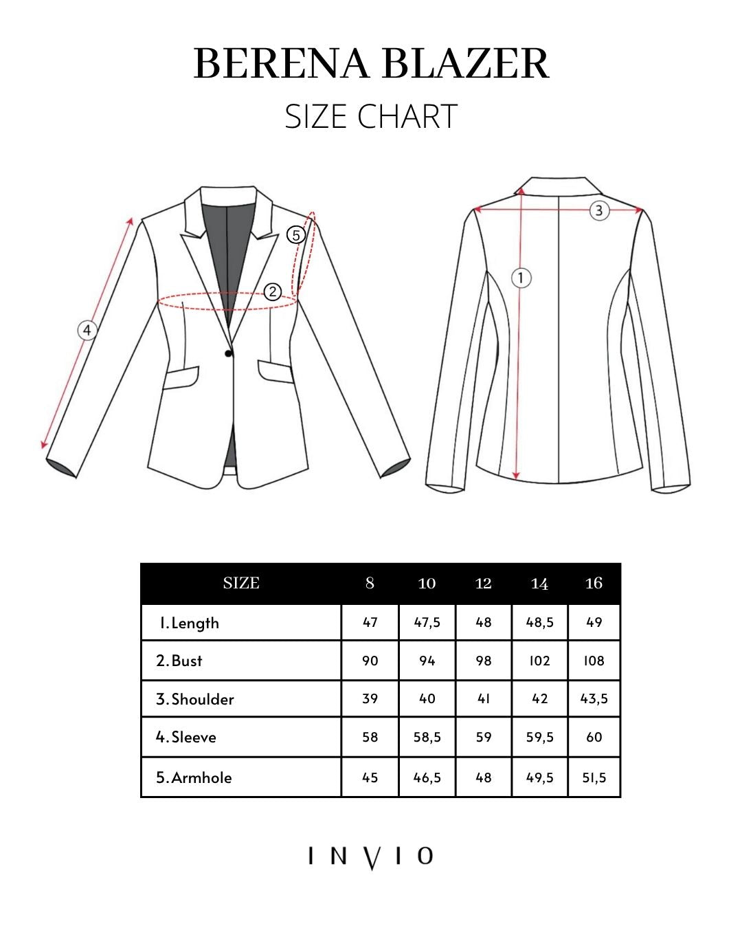 INVIO Berena Cropped High Neck Blazer | Jas Wanita - Amber Collection