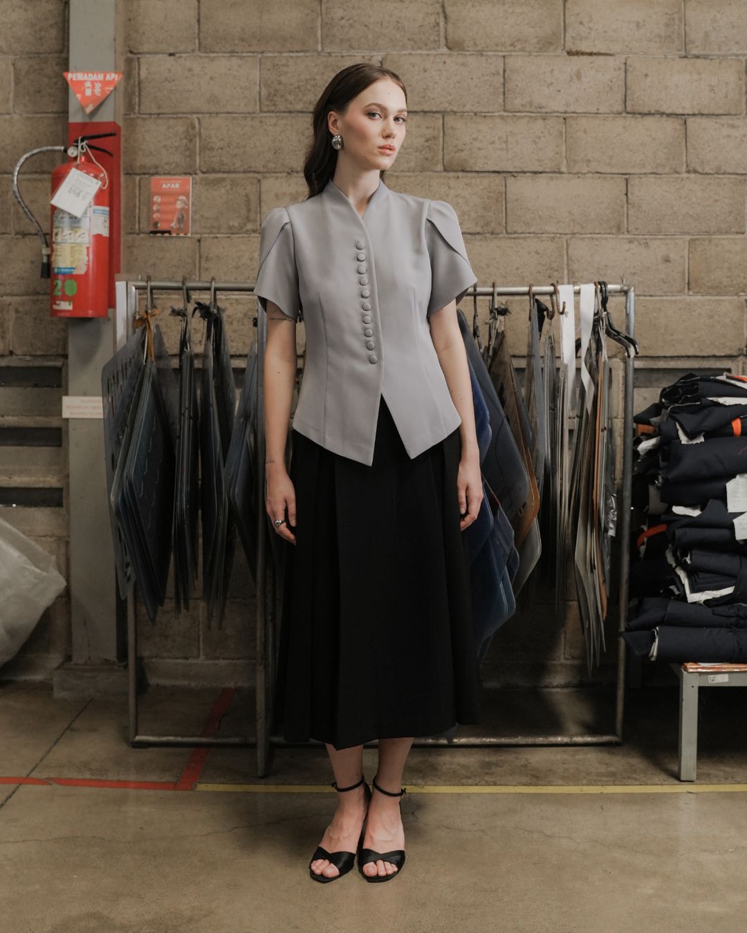INVIO Zaneta Petal Sleeve Top | Atasan Wanita - Atelier Collection
