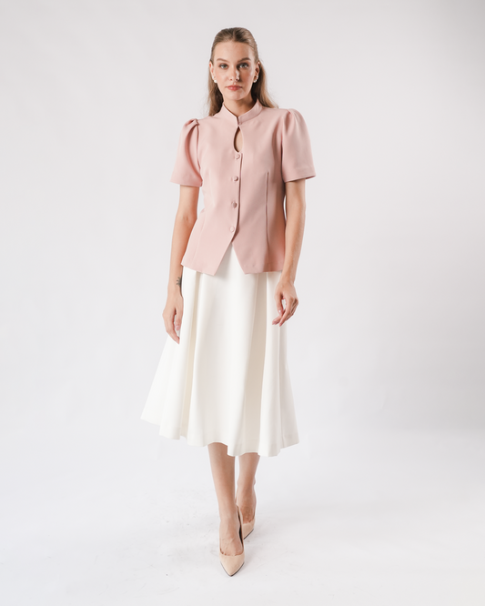 INVIO Yessica Keyhole Puff Sleeve Blouse | Atasan Wanita - Marielle