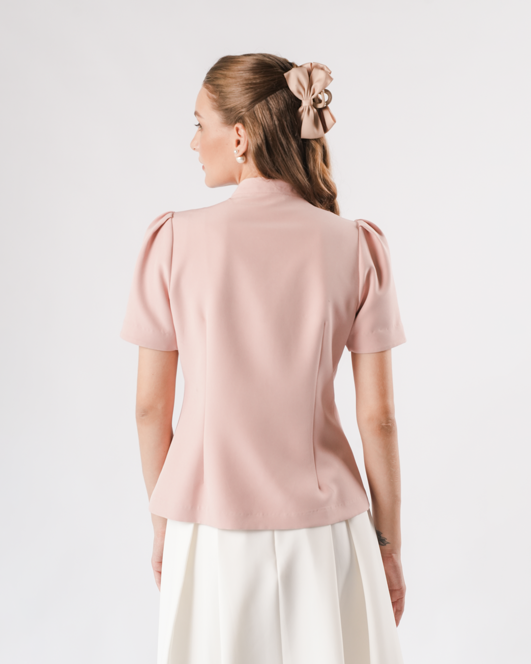 INVIO Yessica Keyhole Puff Sleeve Blouse | Atasan Wanita - Marielle