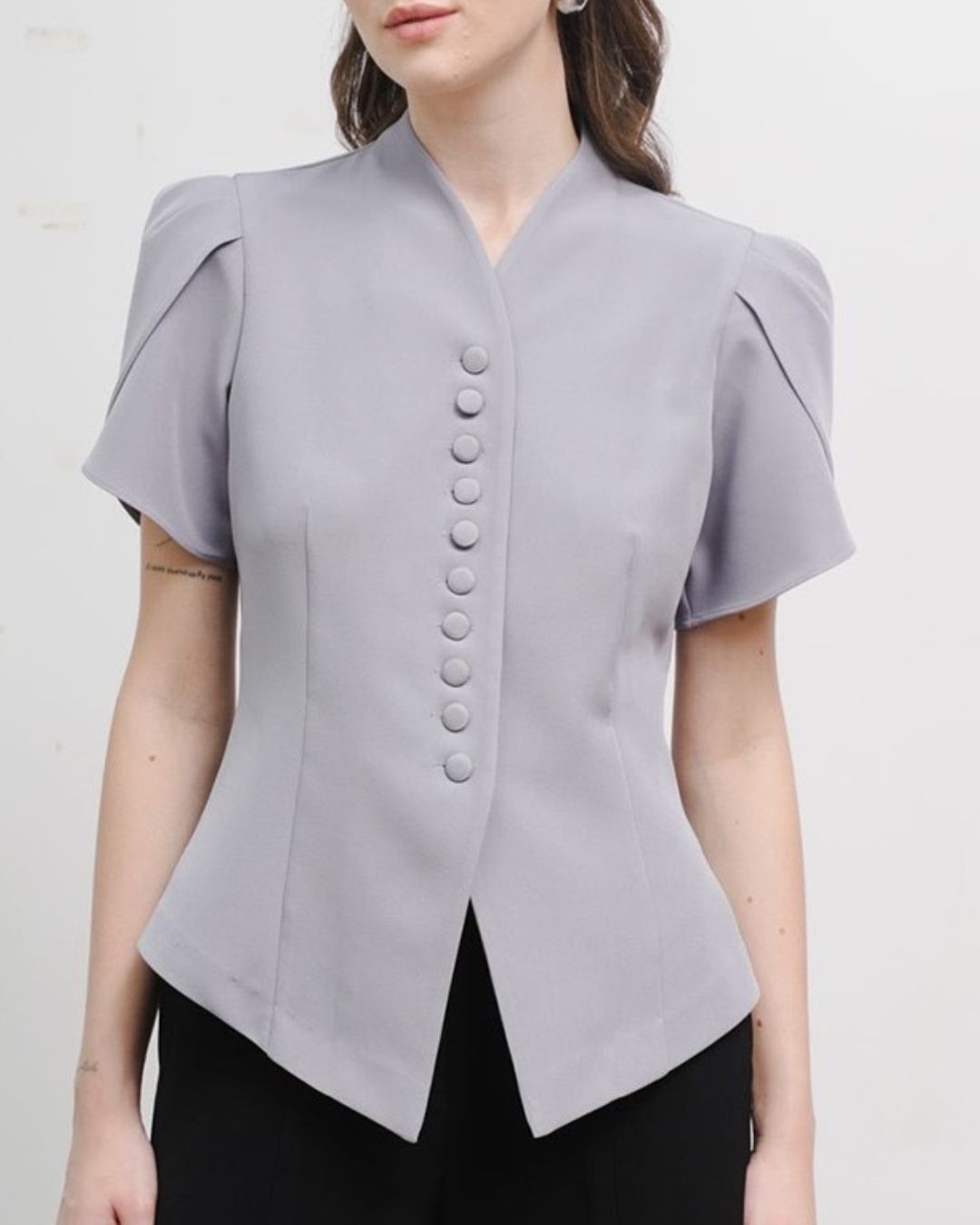 INVIO Zaneta Petal Sleeve Top | Atasan Wanita - Atelier Collection