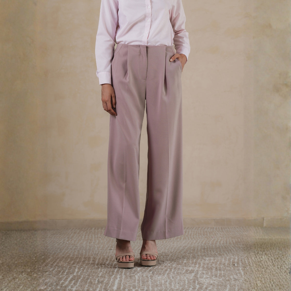 INVIO Despina Overlap Fold Trousers | Celana Wanita - Marea Collection