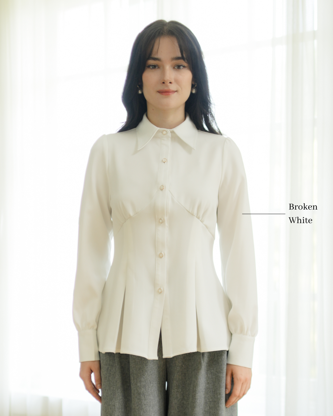 INVIO Rivenna Peplum Shirt | Kemeja Atasan Wanita - Aurist