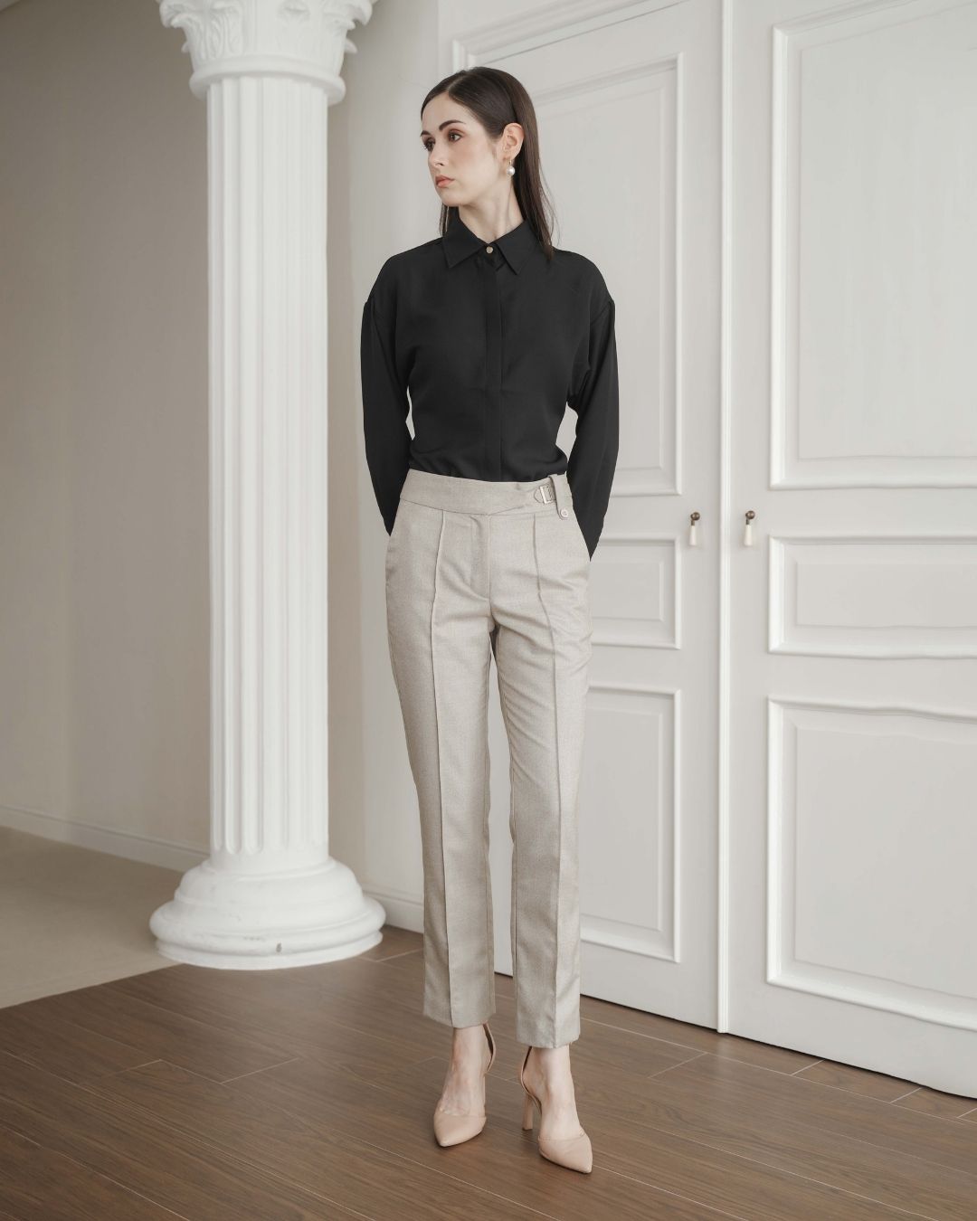 Caryn Buckle Waist Trousers