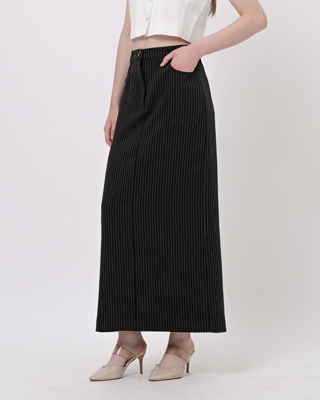 Heriette Stripe Maxi Skirt | Rok Wanita - Everlasting