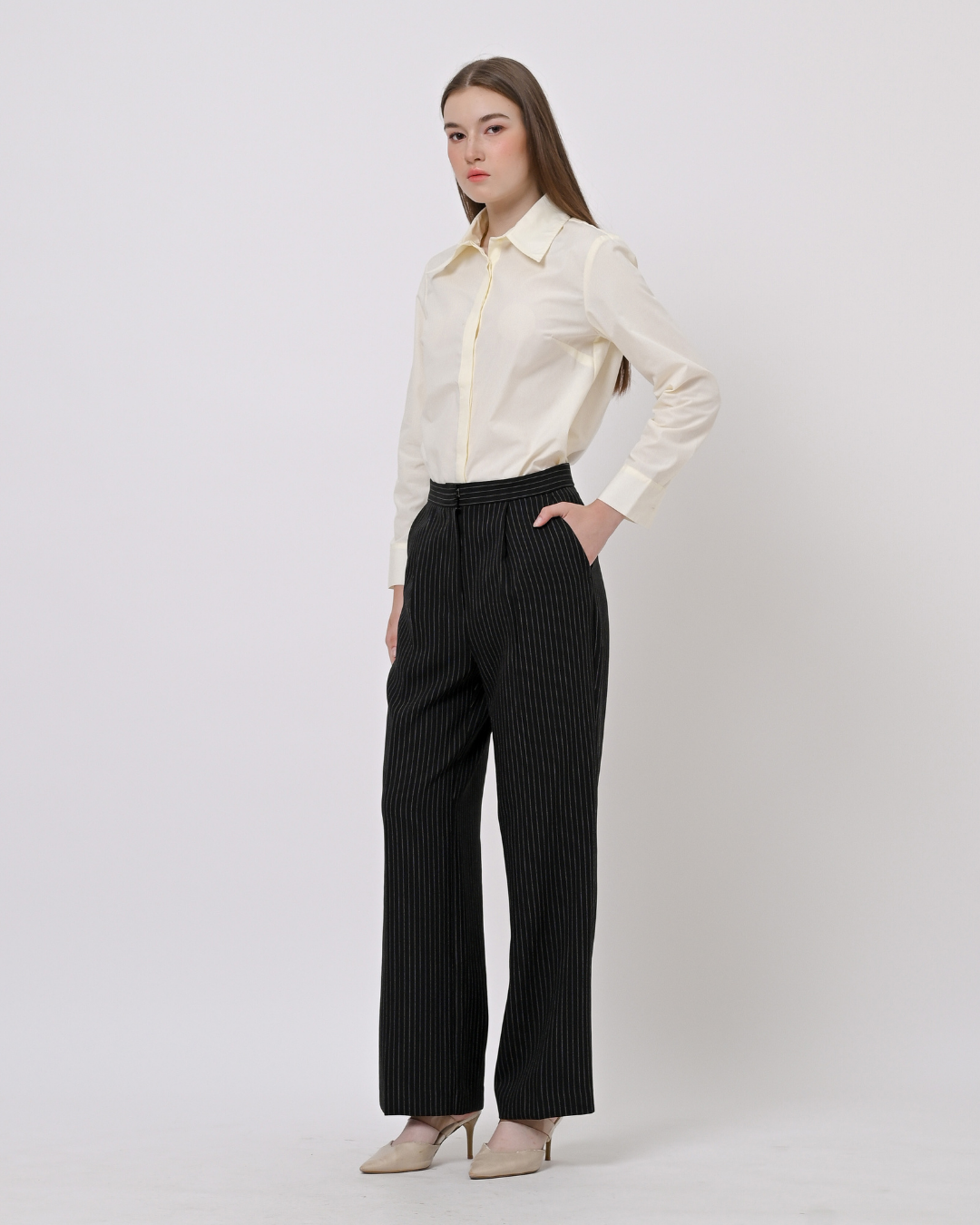 Heriette Stripe Trouser | Celana Wanita - Everlasting