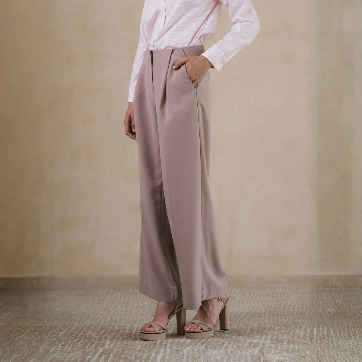 INVIO Despina Overlap Fold Trousers | Celana Wanita - Marea Collection