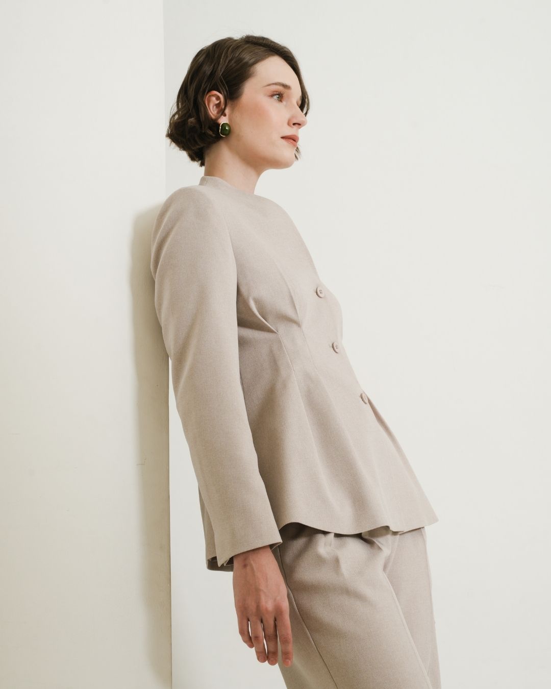 INVIO Aubre Shaped Waist Blazer | Jas Wanita - Leanne Collection
