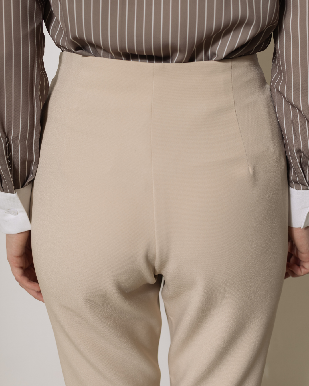 INVIO Pearce Tailored Bootcut Trousers Cream | Celana Wanita