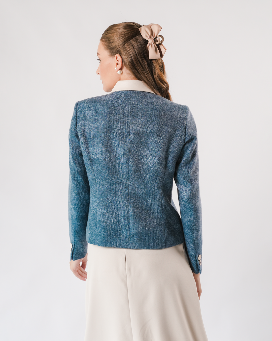 INVIO Yerina Modern Wrap Tweed Jacket | Jaket Wanita - Marielle