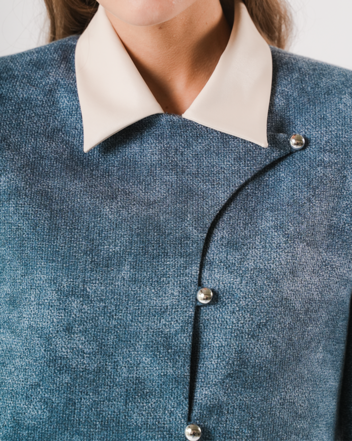 INVIO Yerina Modern Wrap Tweed Jacket | Jaket Wanita - Marielle