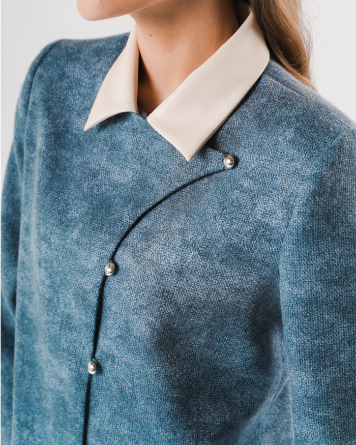 INVIO Yerina Modern Wrap Tweed Jacket | Jaket Wanita - Marielle