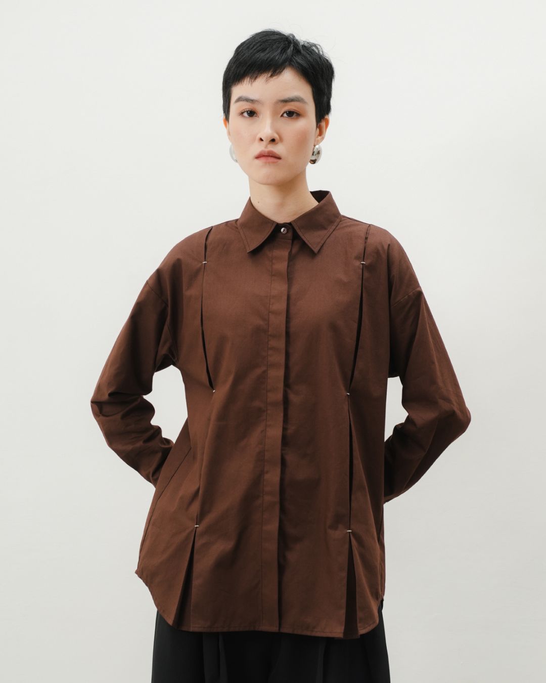 INVIO Vynette Seam Shirt | Atasan Kemeja Wanita - Resonance