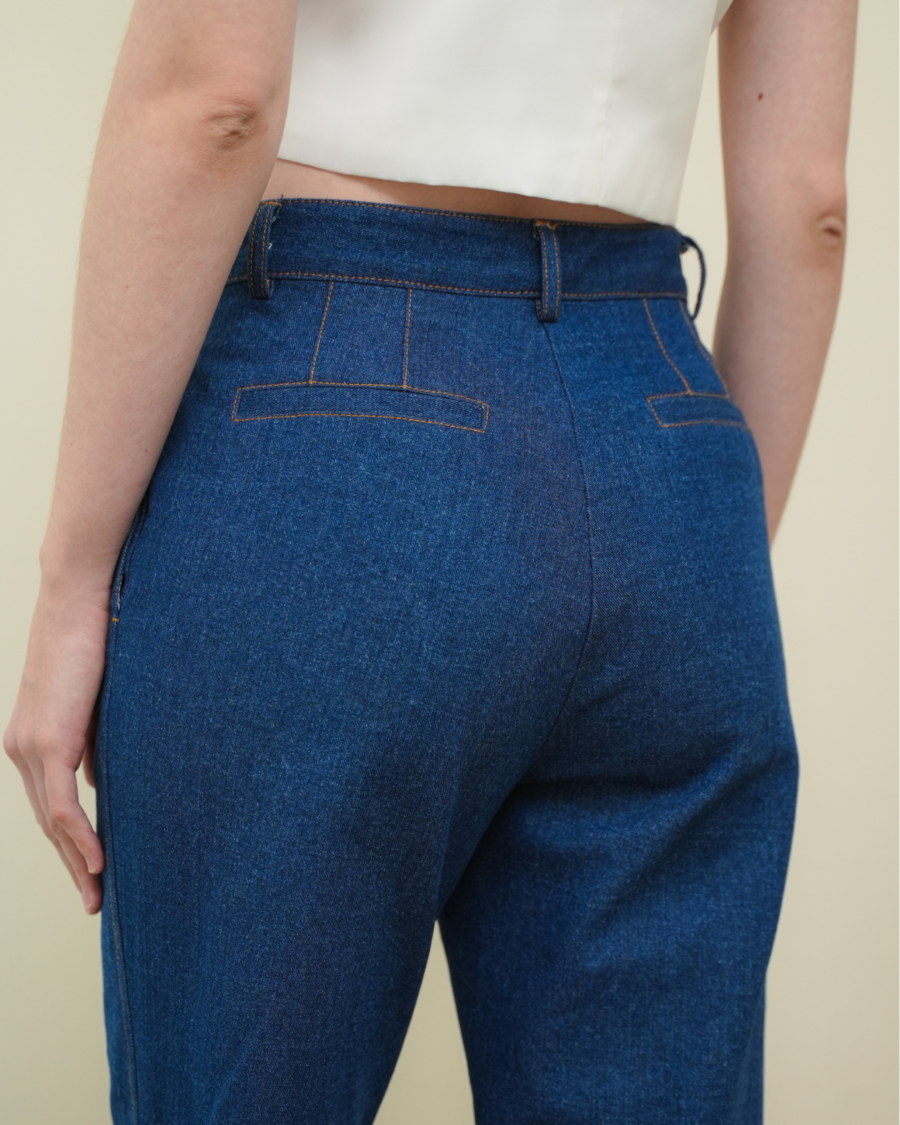 Fedra Slit Denim Trouser