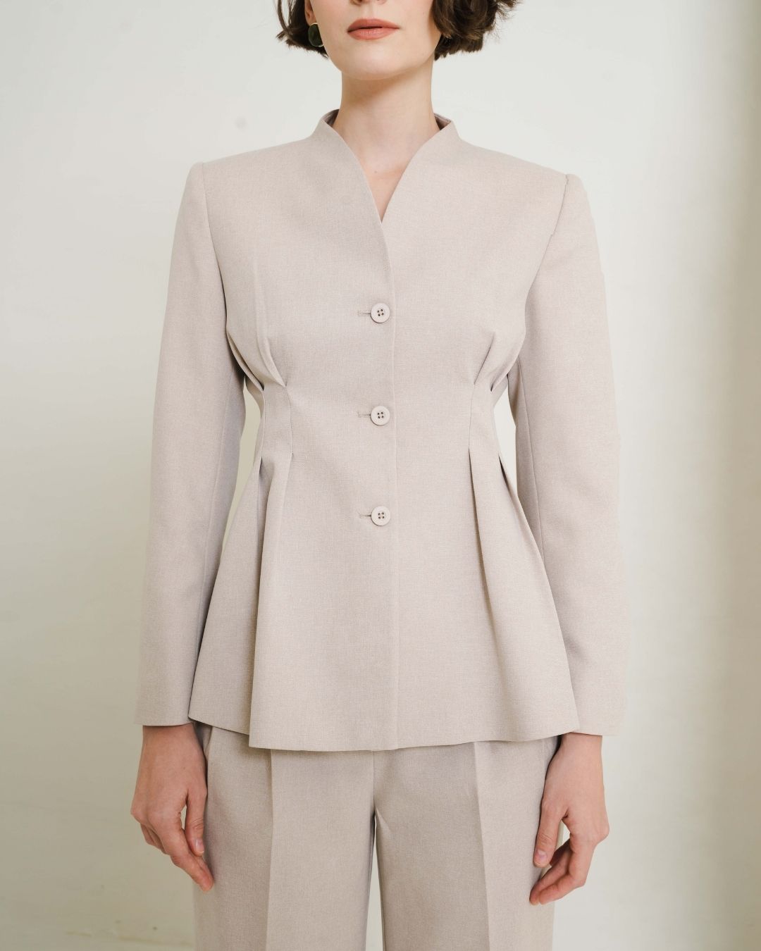 INVIO Aubre Shaped Waist Blazer | Jas Wanita - Leanne Collection