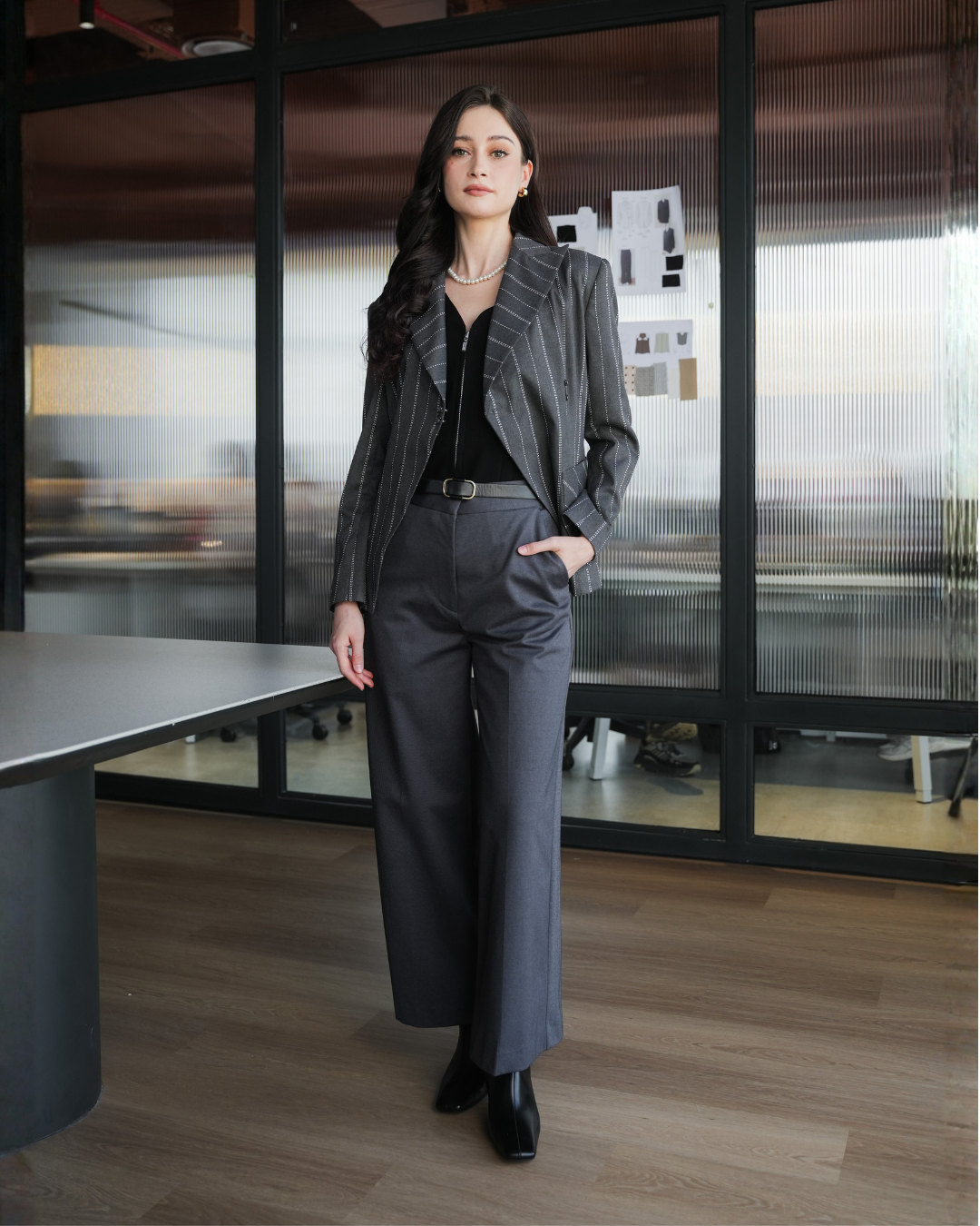 INVIO Charlton Multiway Stripe Blazer | Jas Wanita - Runway