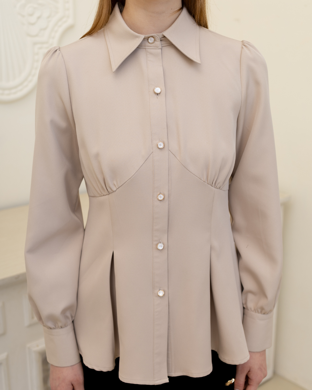 INVIO Rivenna Peplum Shirt | Kemeja Atasan Wanita - Aurist