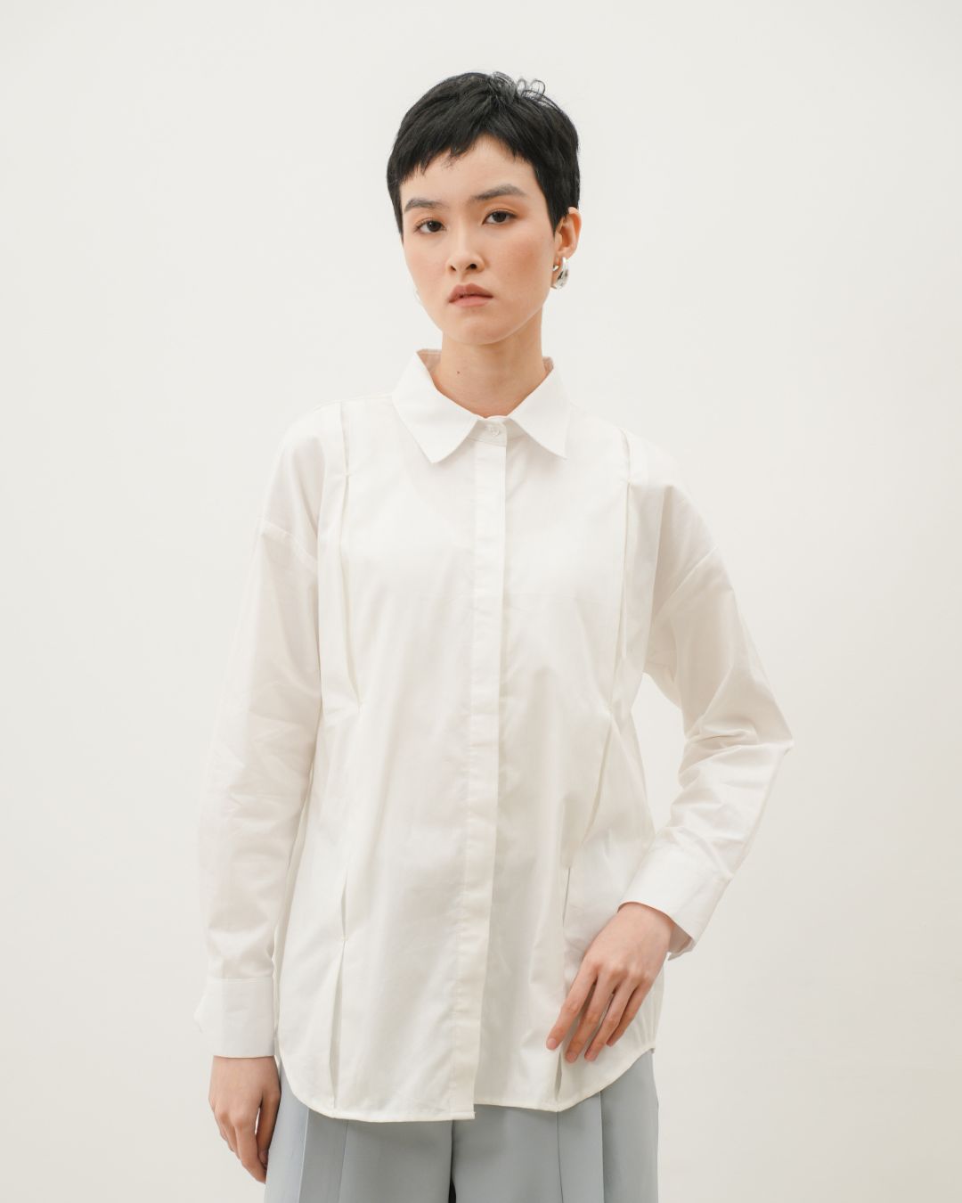 INVIO Vynette Seam Shirt | Atasan Kemeja Wanita - Resonance