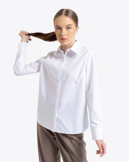 Frankie Twill Basic Shirt White