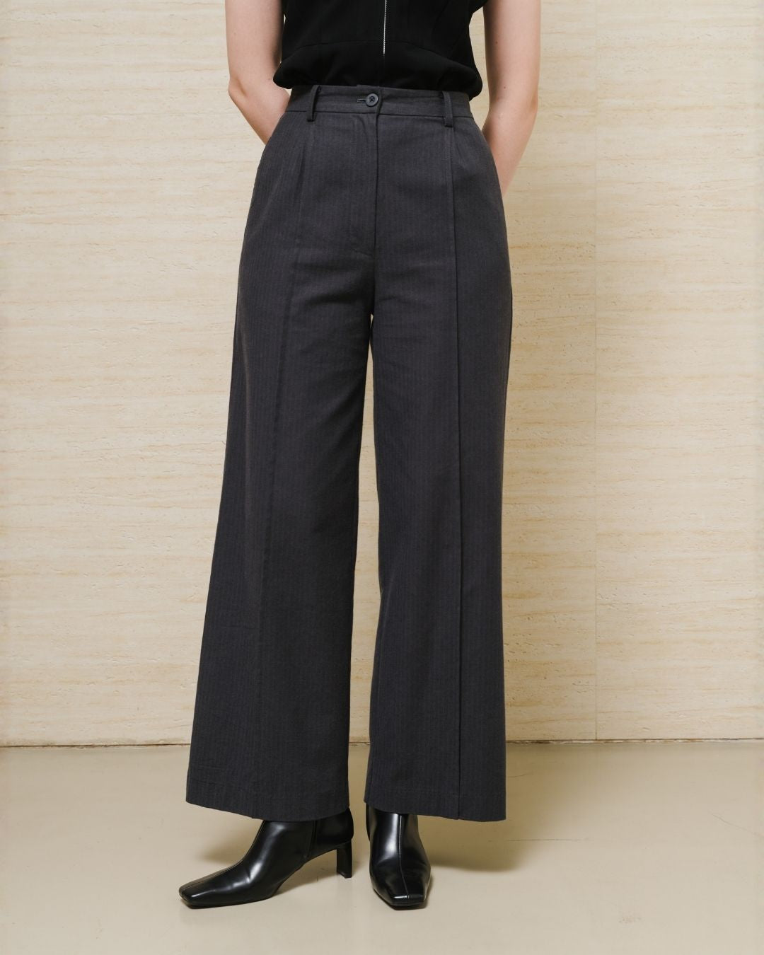 INVIO Abigail Front Crease Trousers | Celana Wanita - Leanne Collection