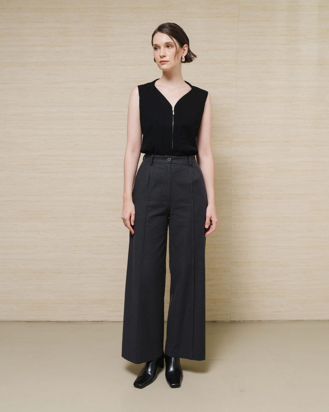 INVIO Abigail Front Crease Trousers | Celana Wanita - Leanne Collection