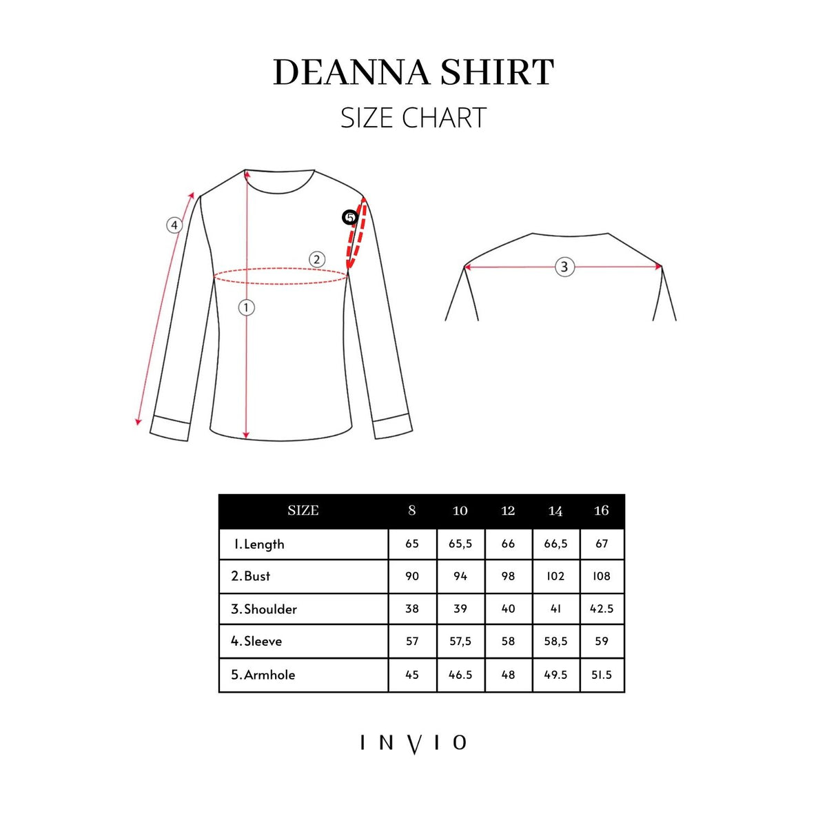 INVIO Deanna Contrast Collar Striped Shirt | Kemeja Wanita - Marea Collection
