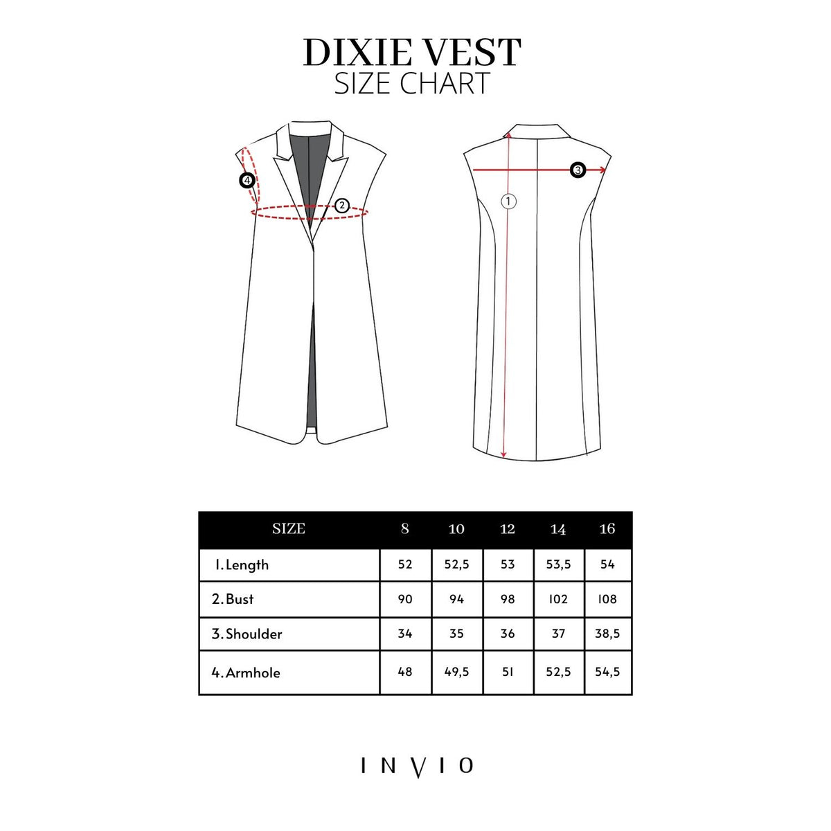 INVIO Dixie Napoleon Vest | Rompi Wanita - Marea Collection