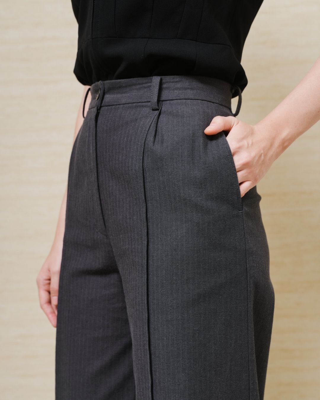 INVIO Abigail Front Crease Trousers | Celana Wanita - Leanne Collection