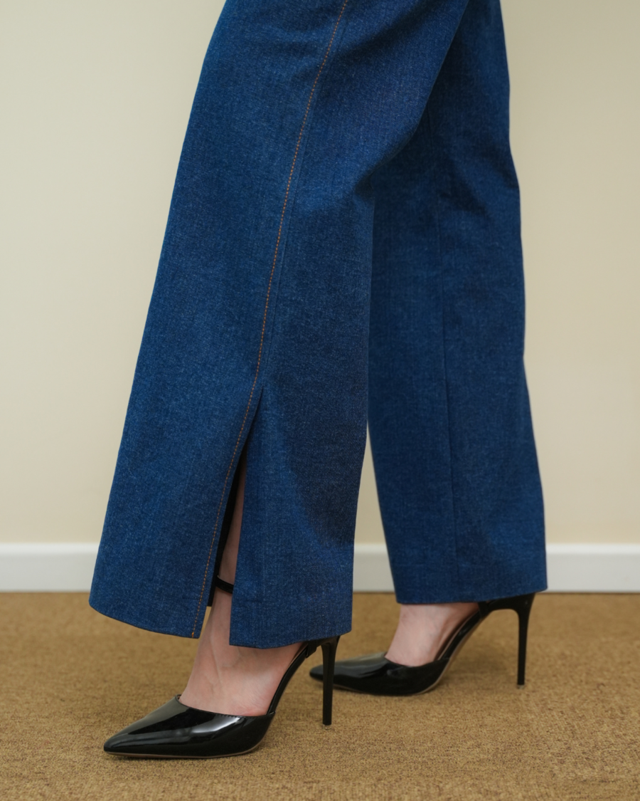 Fedra Slit Denim Trouser