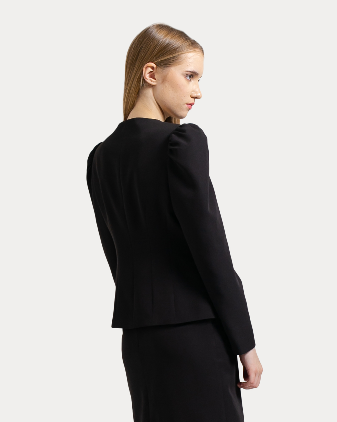 Blazer with puff shoulders cheap