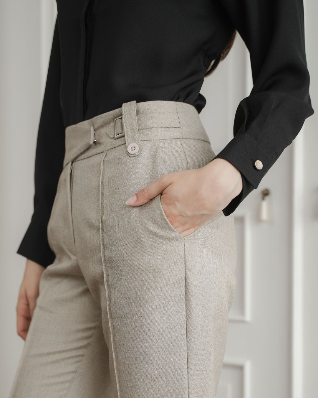 Caryn Buckle Waist Trousers