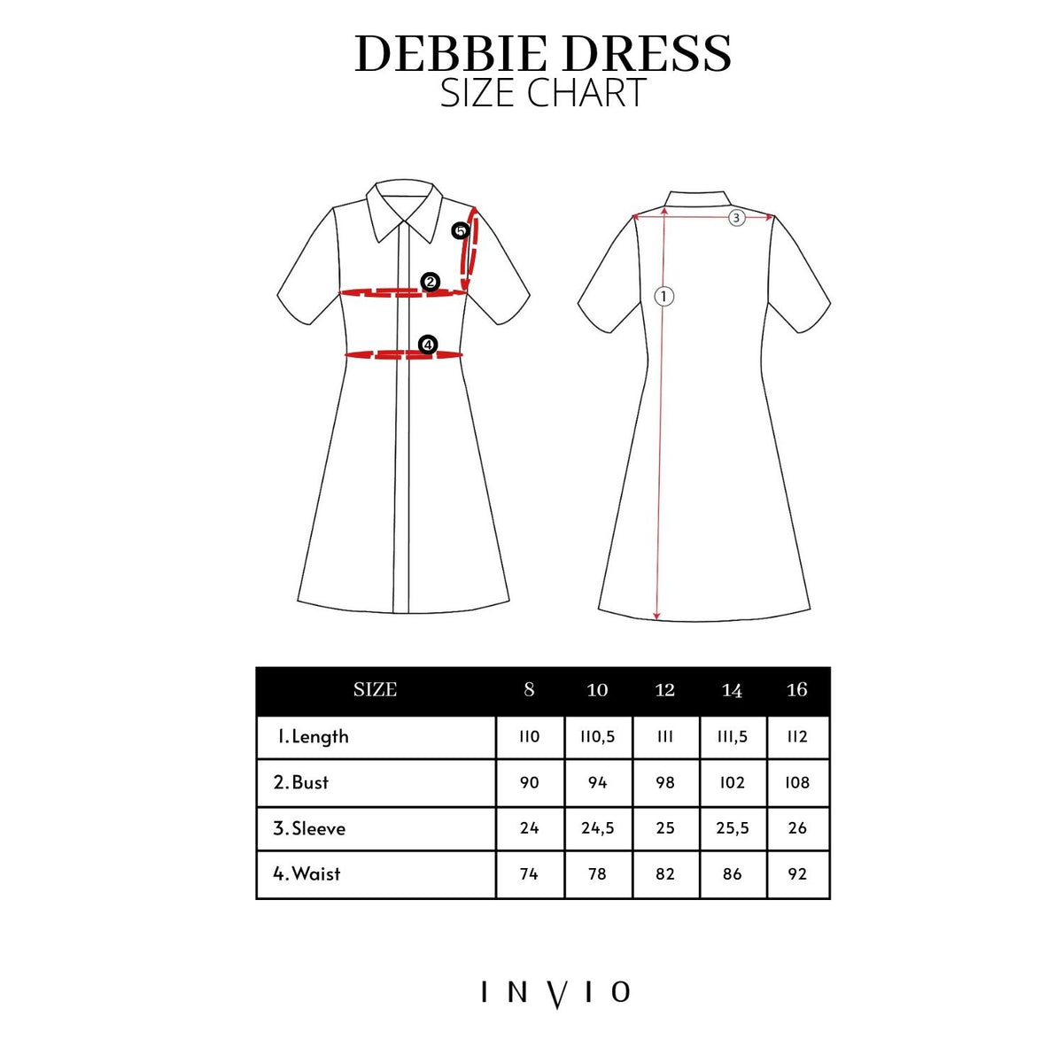 INVIO Debbie Pleated Midi Dress | Dress Wanita - Marea Collection