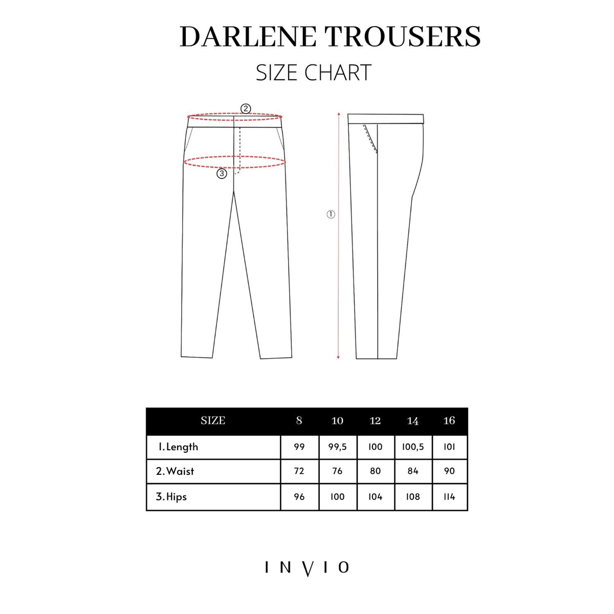 INVIO Darlene Tab Waist Trousers | Celana Wanita - Marea Collection