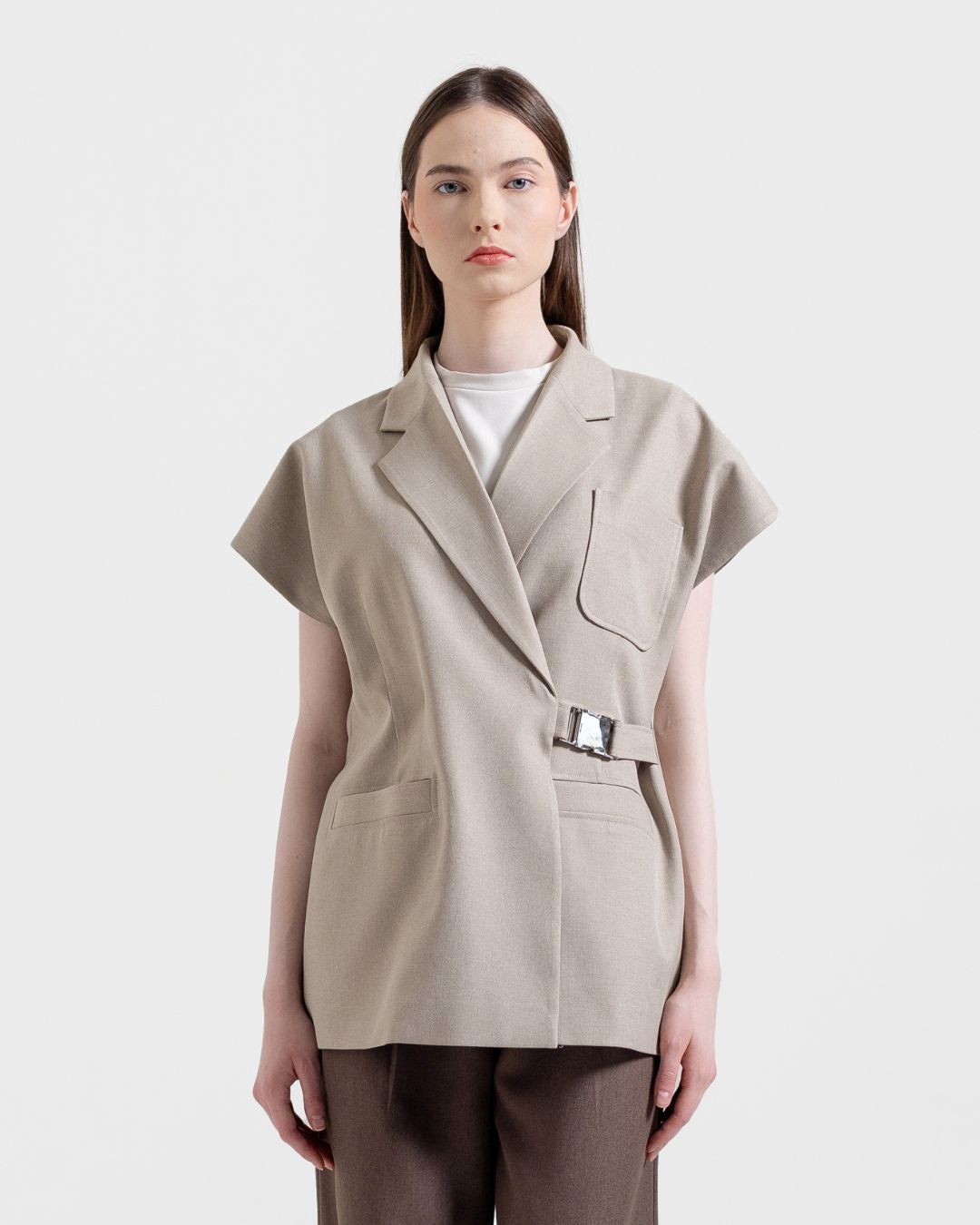 INVIO Zyrene Statement Buckle Vest | Rompi Wanita - Atelier Collection