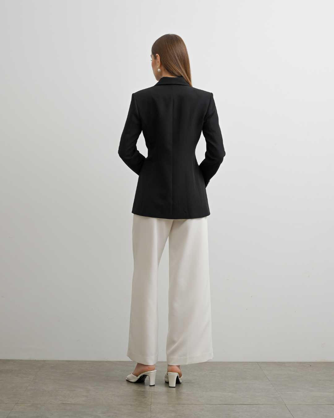 INVIO X Dwihanda Flo Wrapped Button Blazer | Jas Wanita