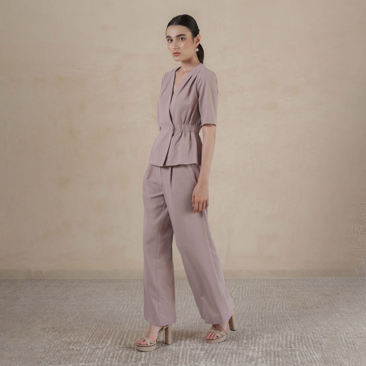 INVIO Despina Cinched Waist Peplum Top | Atasan Wanita - Marea Collection