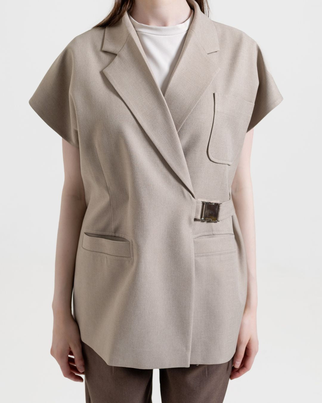 INVIO Zyrene Statement Buckle Vest | Rompi Wanita - Atelier Collection