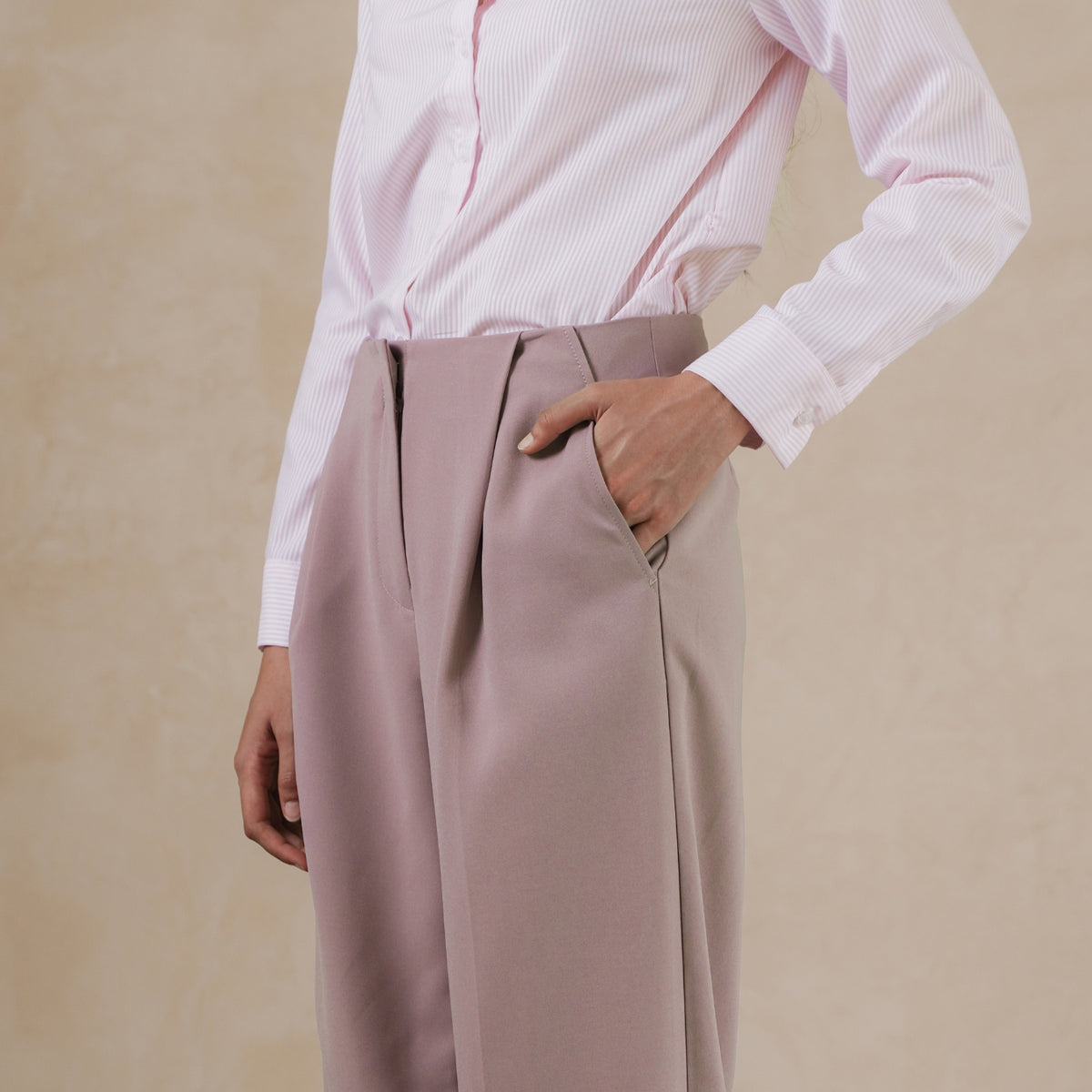 INVIO Despina Overlap Fold Trousers | Celana Wanita - Marea Collection