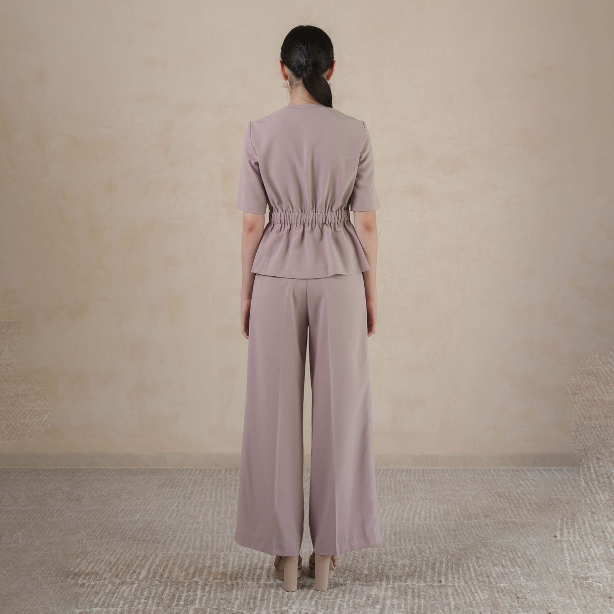 INVIO Despina Cinched Waist Peplum Top | Atasan Wanita - Marea Collection