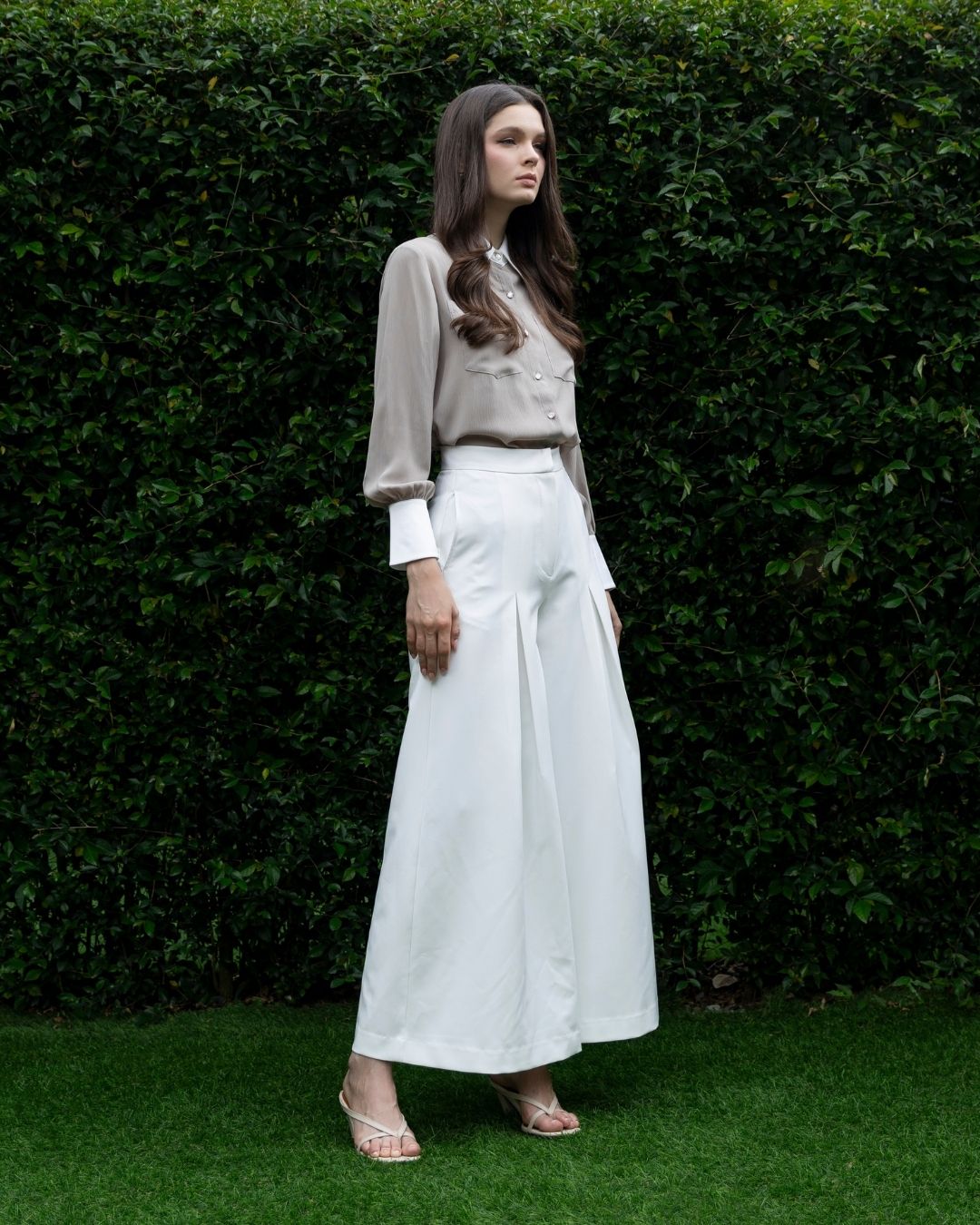 INVIO Tara Fold Trousers | Celana Wanita - Luminescence