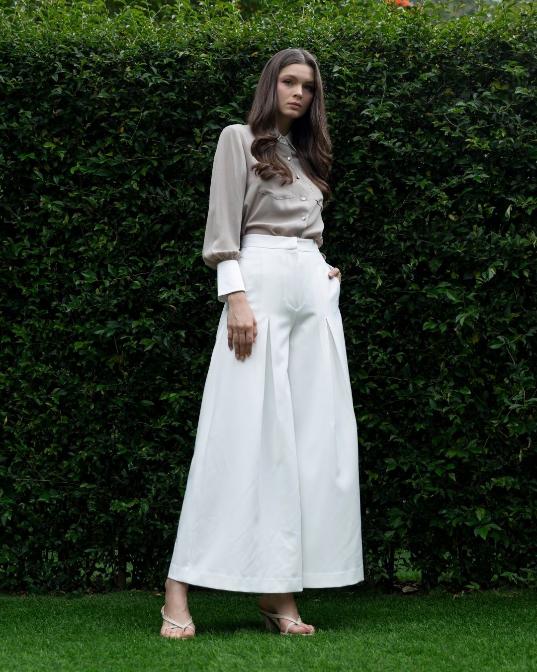 INVIO Tara Fold Trousers | Celana Wanita - Luminescence