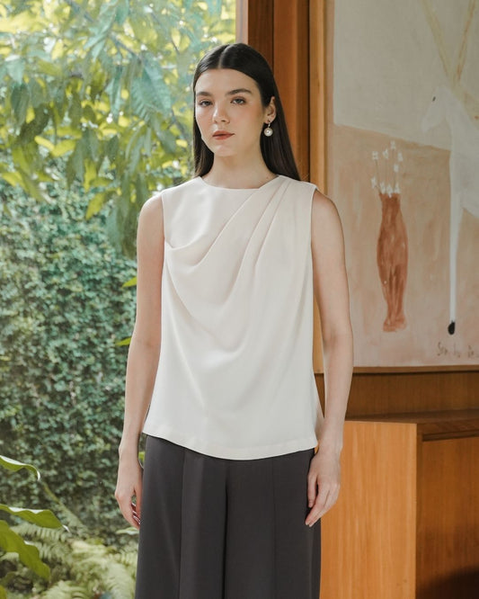 INVIO Bryssa Soft Drape Blouse | Atasan Wanita - Amber Collection