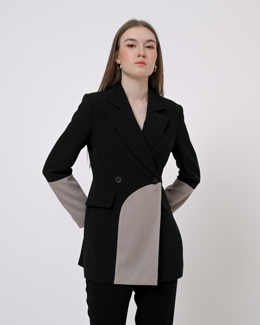 Harley Curved-Cut Blazer | Jas Wanita - Everlasting