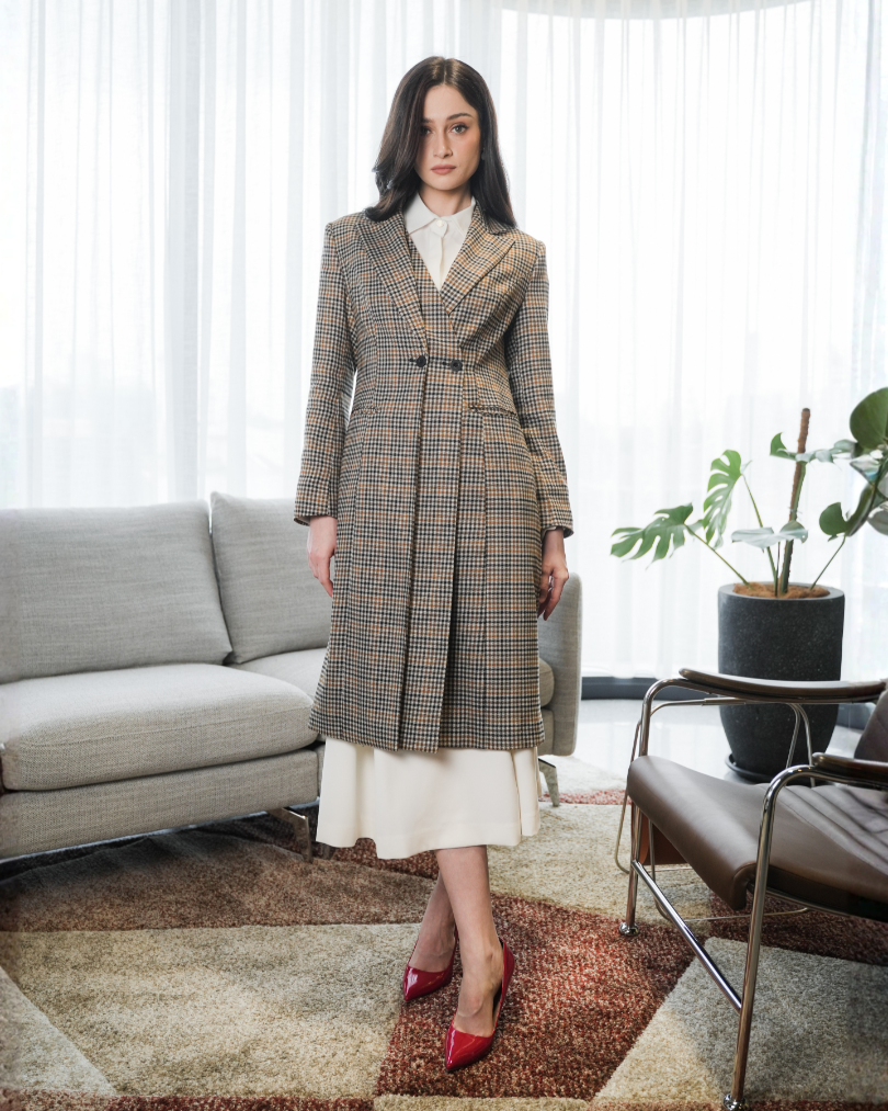 INVIO Miranda Layered Effect Long Blazer | Jas Wanita - Runway