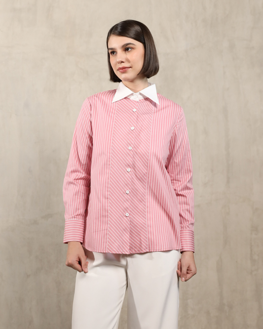 Jovany Multiway Stripe Shirt | Kemeja Wanita - Classy Missy