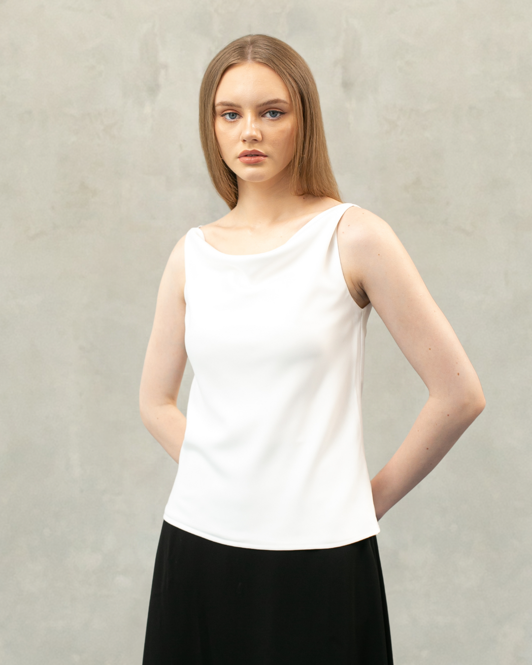 Giana Cowl Neckline Silk Top