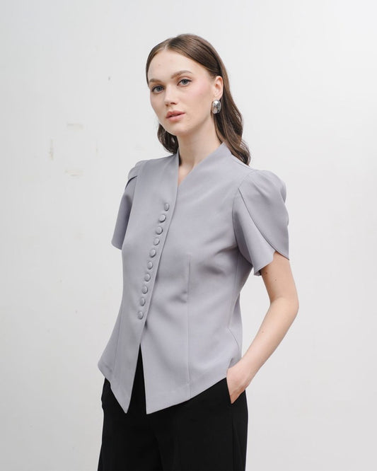INVIO Zaneta Petal Sleeve Top | Atasan Wanita - Atelier Collection